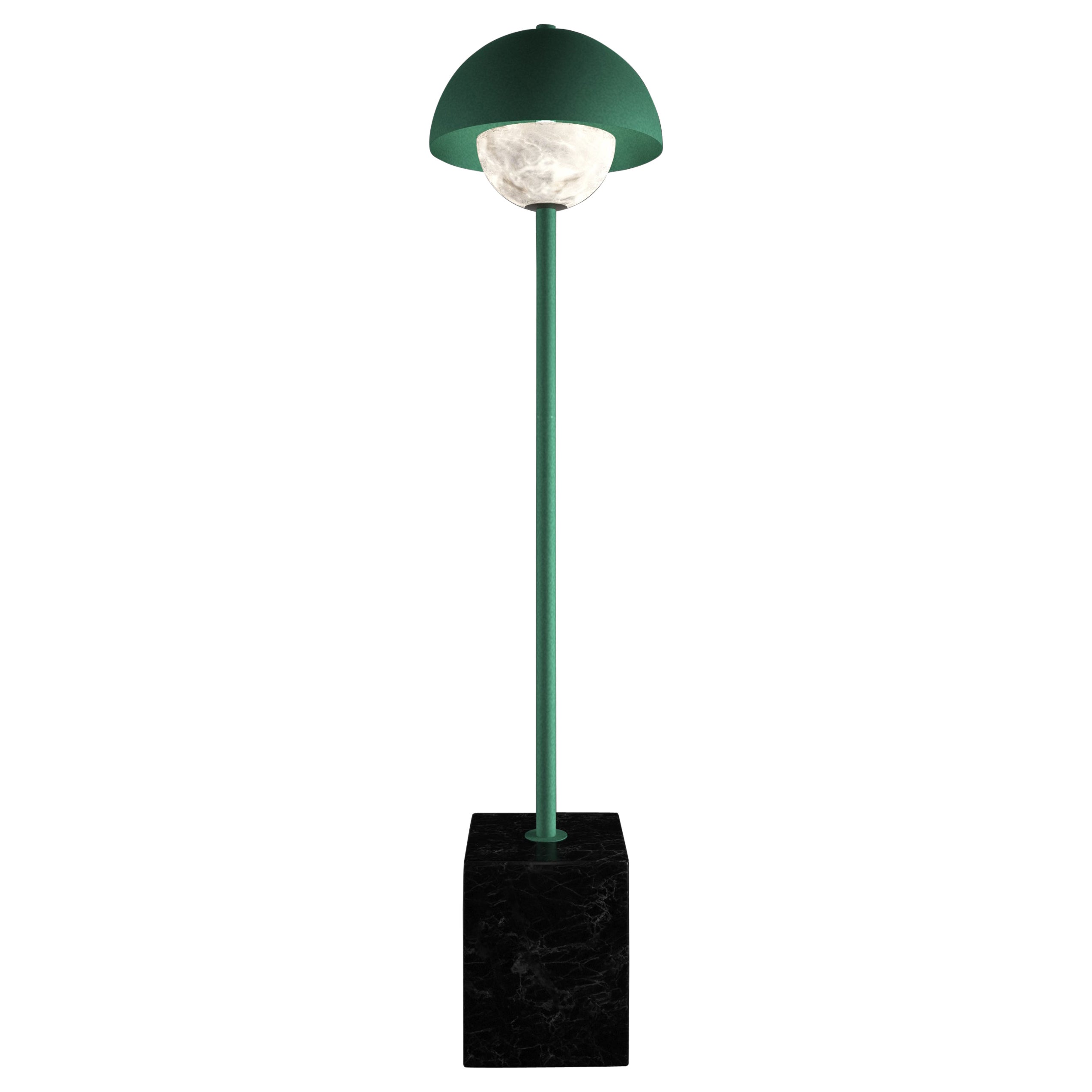 Apollo Freedom Green Metal Floor Lamp by Alabastro Italiano For Sale