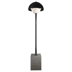 Apollo Shiny Black Metal Floor Lamp by Alabastro Italiano