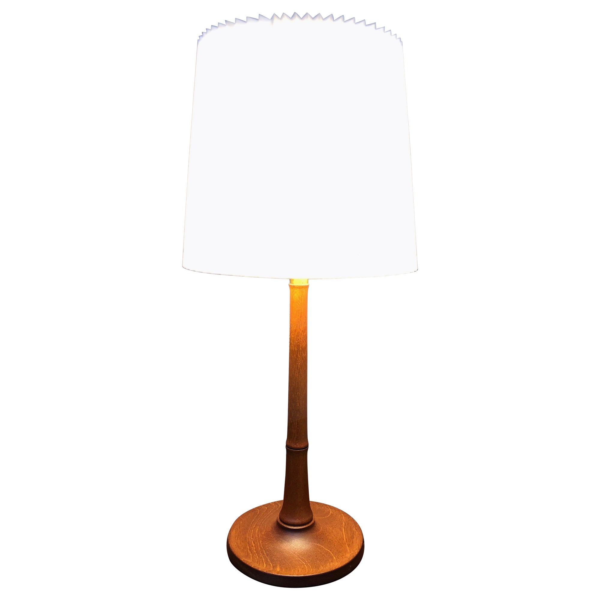 A Vintage Teak Table Lamp by Esben Klint for Le Klint from the 1940s For Sale