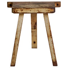 Swedish Designer, Wall-Mounted Stool, Wood, Sweden, 1920s