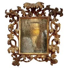 Small 18th Century Italian Carved Gilt Mirror