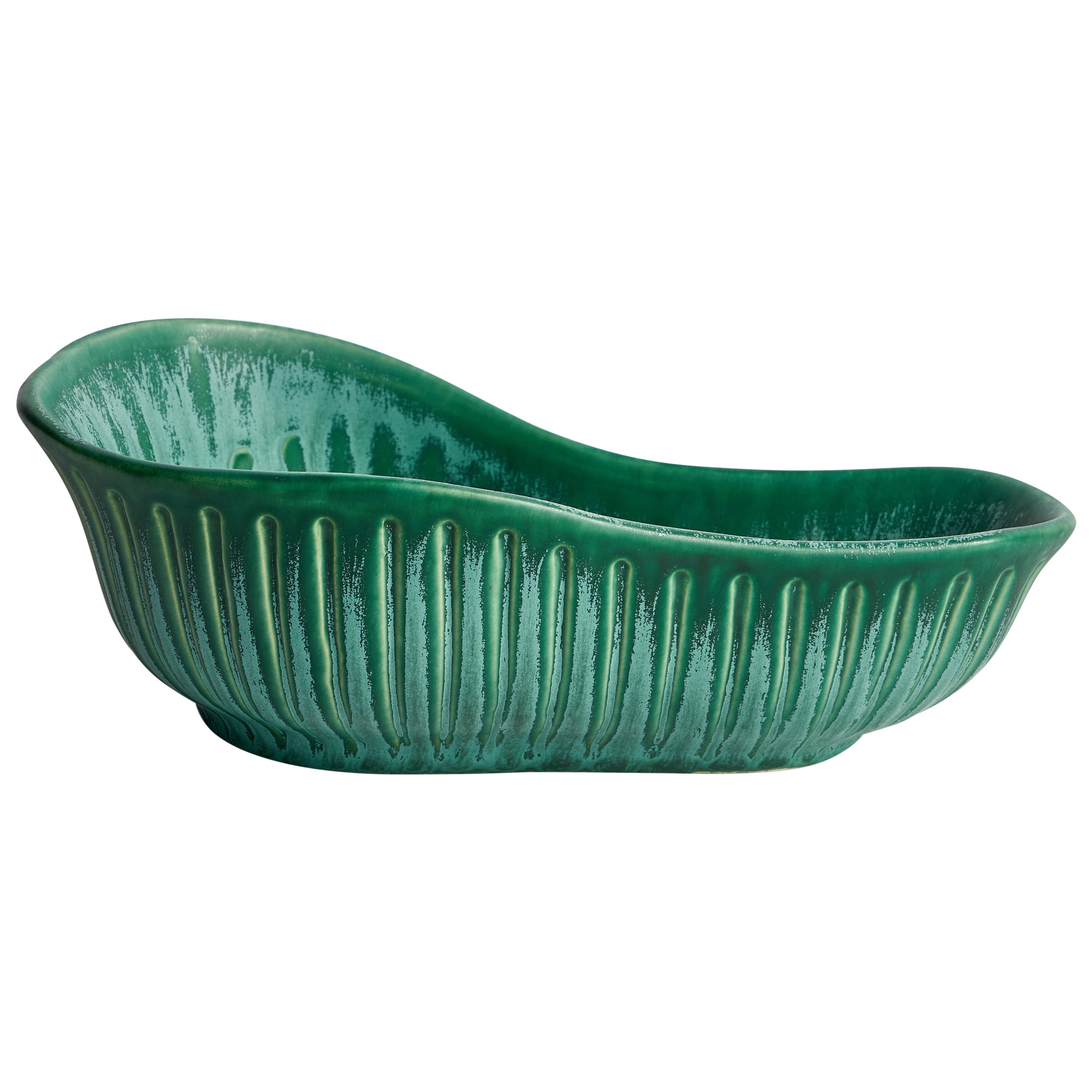 Ewald Dahlskog, Organic Bowl, Ceramic, Sweden, 1930s For Sale