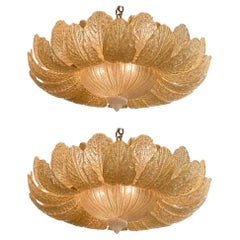 Paire de plafonniers Barovier et Toso vintage