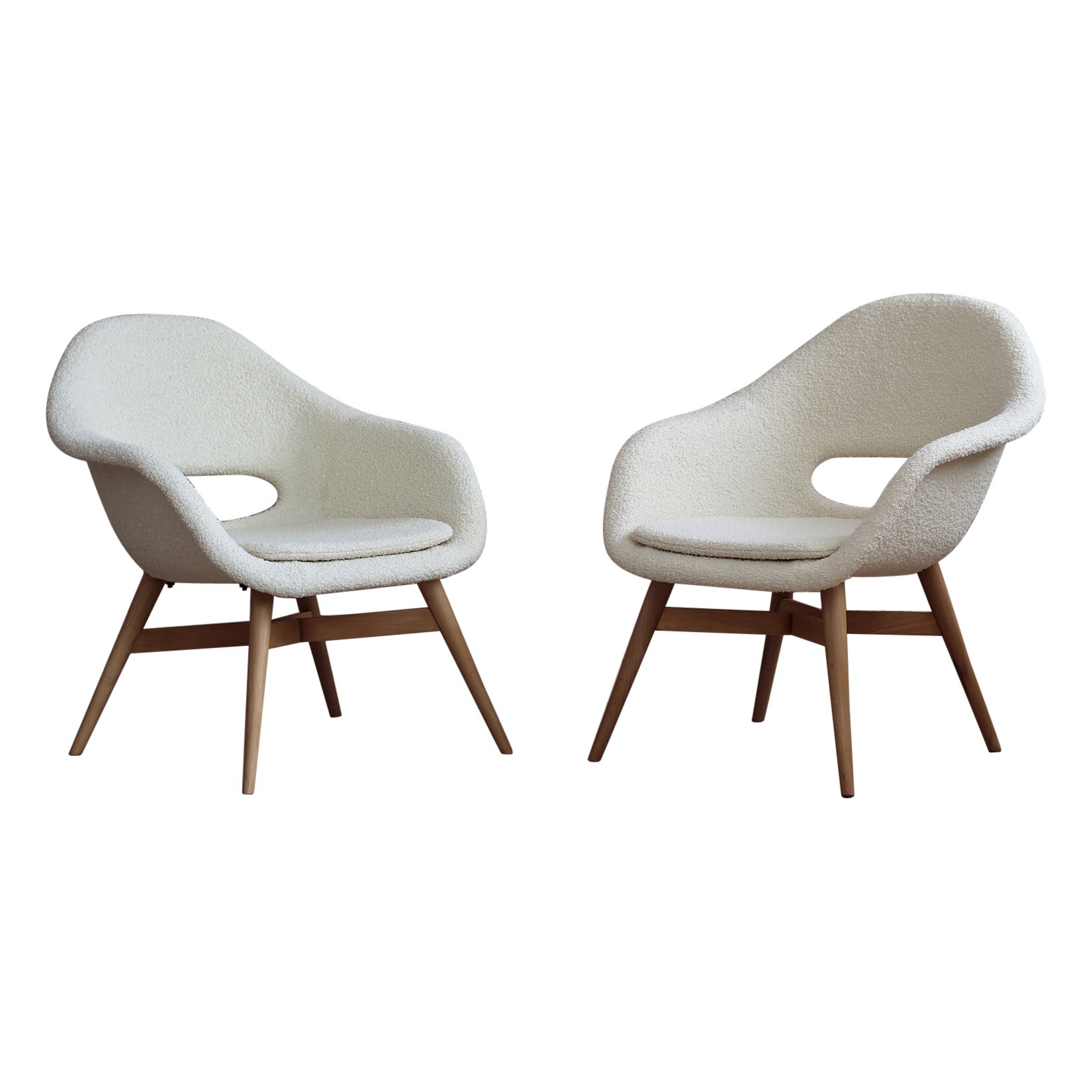 Ensemble de 2 chaises longues conçues par Miroslav Navrátil, 1950, République tchèque en vente