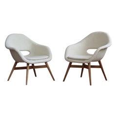 Set of 2 Lounge Chairs Designed by Miroslav Navrátil, 1950s, Czech Republic