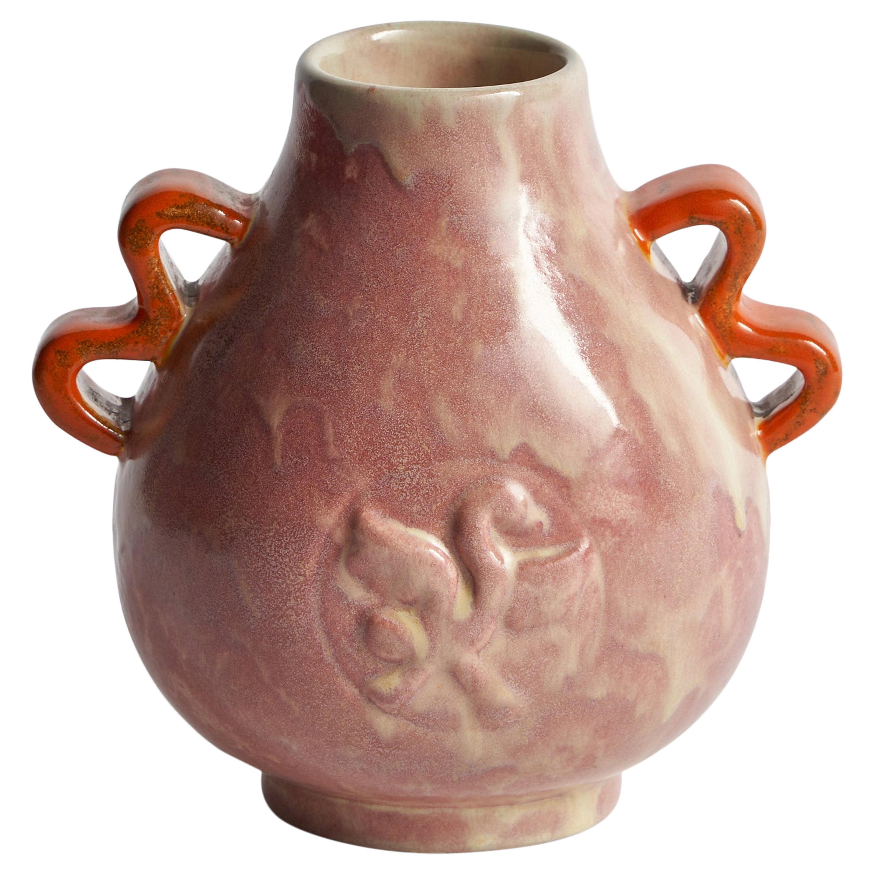 Vase en faïence de Upsala Ekeby, Suède, années 1930