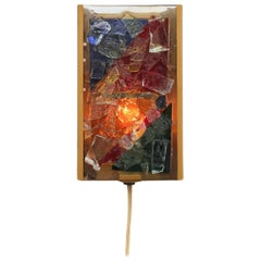 Mid-Century Cosack Leuchten Multi Colored Glass Shard Decorative Wall Lamp