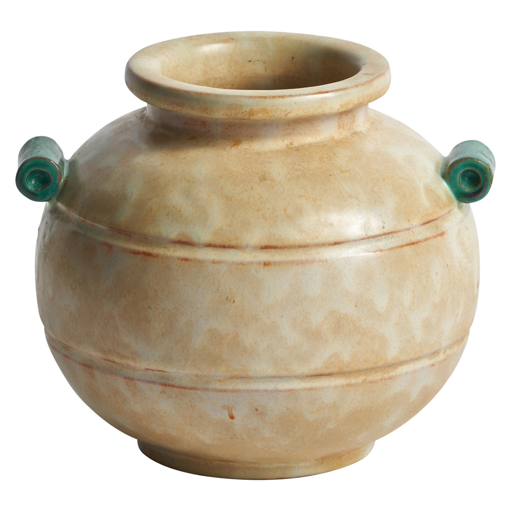 Upsala Ekeby, Vase, Earthenware, Sweden, 1930s For Sale