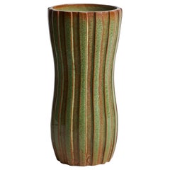 Vase, Steingut von Andersson & Johansson, Schweden, 1940er Jahre