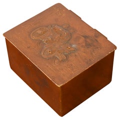 Antique Tiffany & Co. New York Decorative Copper Desk Box or Cigarette Box