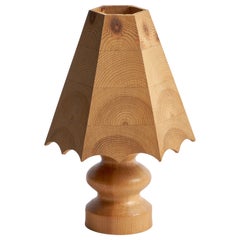 Lampada da tavolo di design svedese, pino, Svezia, anni '1970