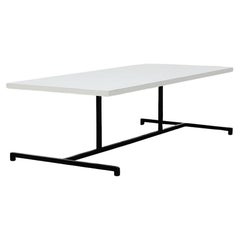 Martin Visser Style MOD Black Enameled Metal and White Formica Coffee Table