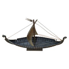 Vintage Edward Aagaard Model Viking Ship