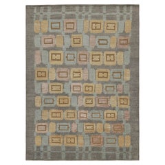 Rug & Kilim’s “High” Scandinavian Style Rug in Gray with Geometric Patterns