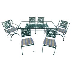 Arthur Umanoff Mayan Dining Table and 6 Chairs for Shaver Howard Furn.