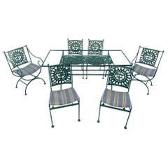 Vintage Arthur Umanoff Mayan Dining Table and 6 Chairs for Shaver Howard Furn.