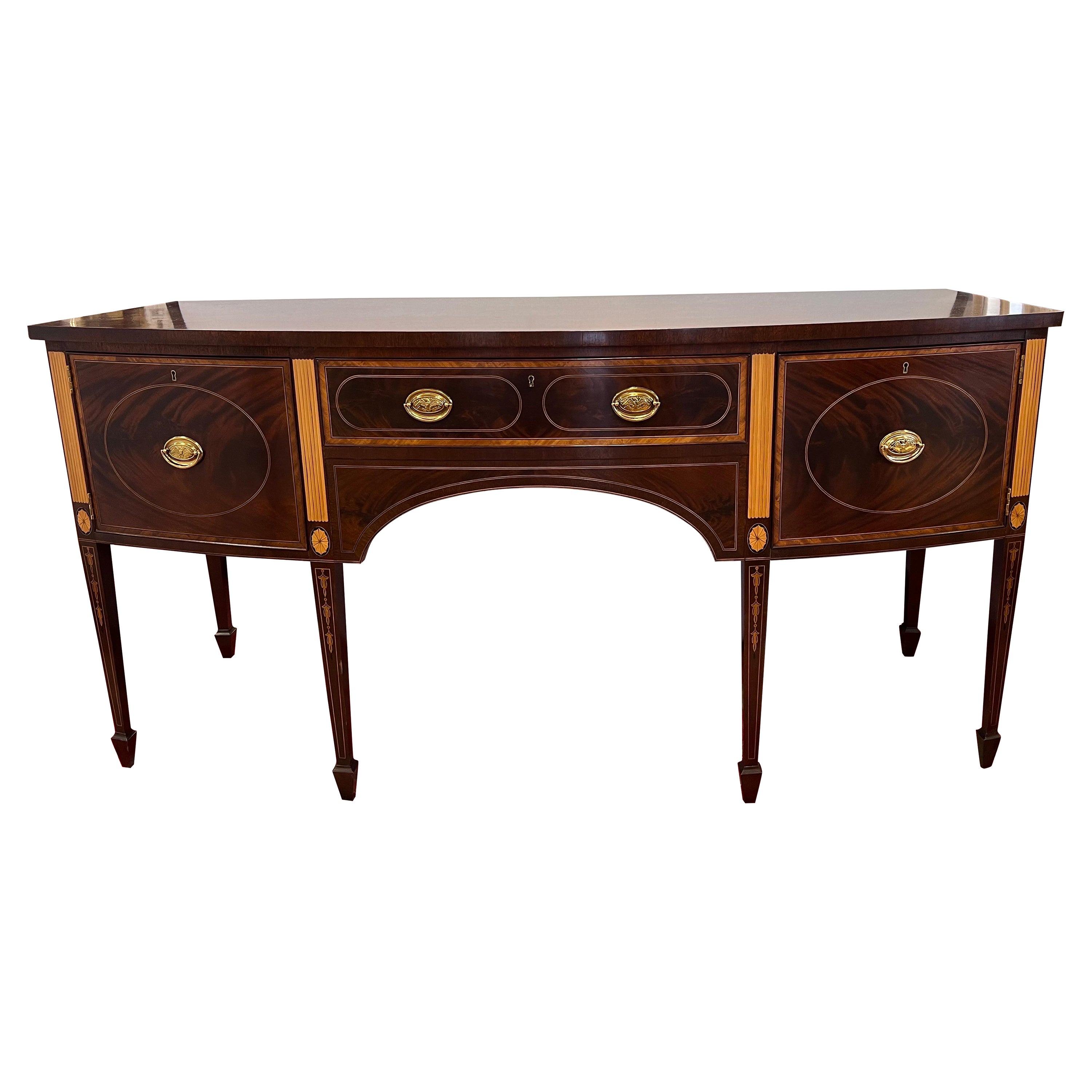 Stickley Furniture Federal Mahogany Inlay Sideboard Credenza Buffet For Sale