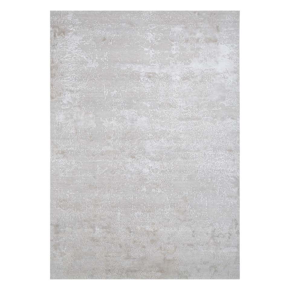 Mehraban Modern Design Mezzo Collection Wool and Silk Embossed Rug ...