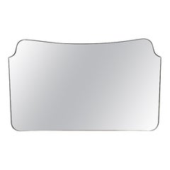 A large orignal 1950s Italian landscape shield mirror with original plate