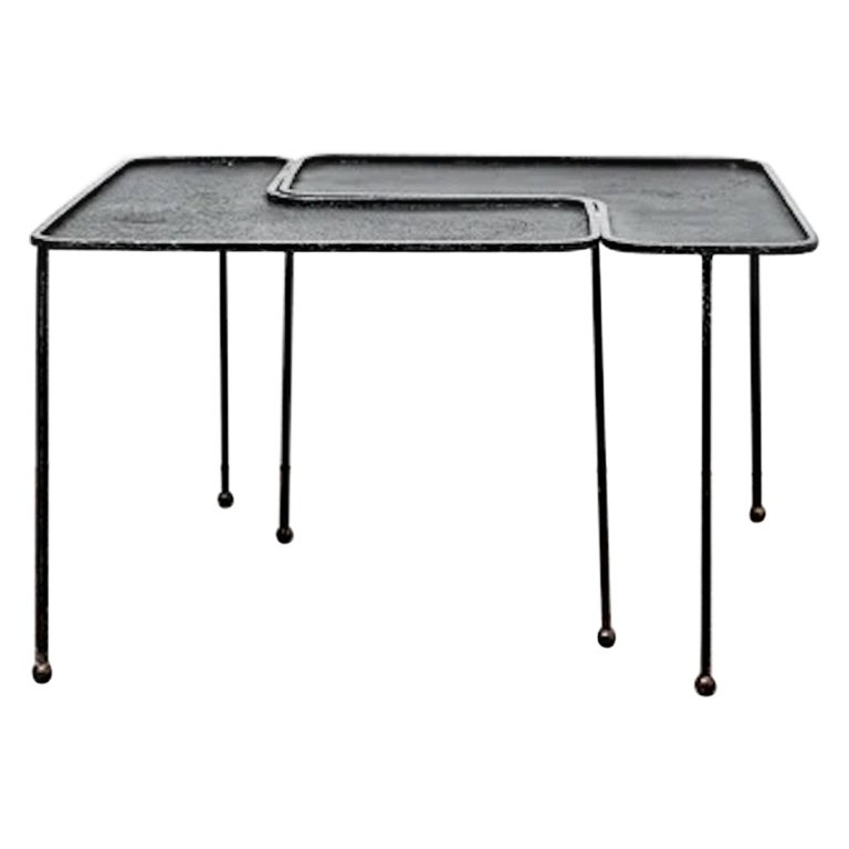 Pair of Matheiu Matégot domino tables For Sale