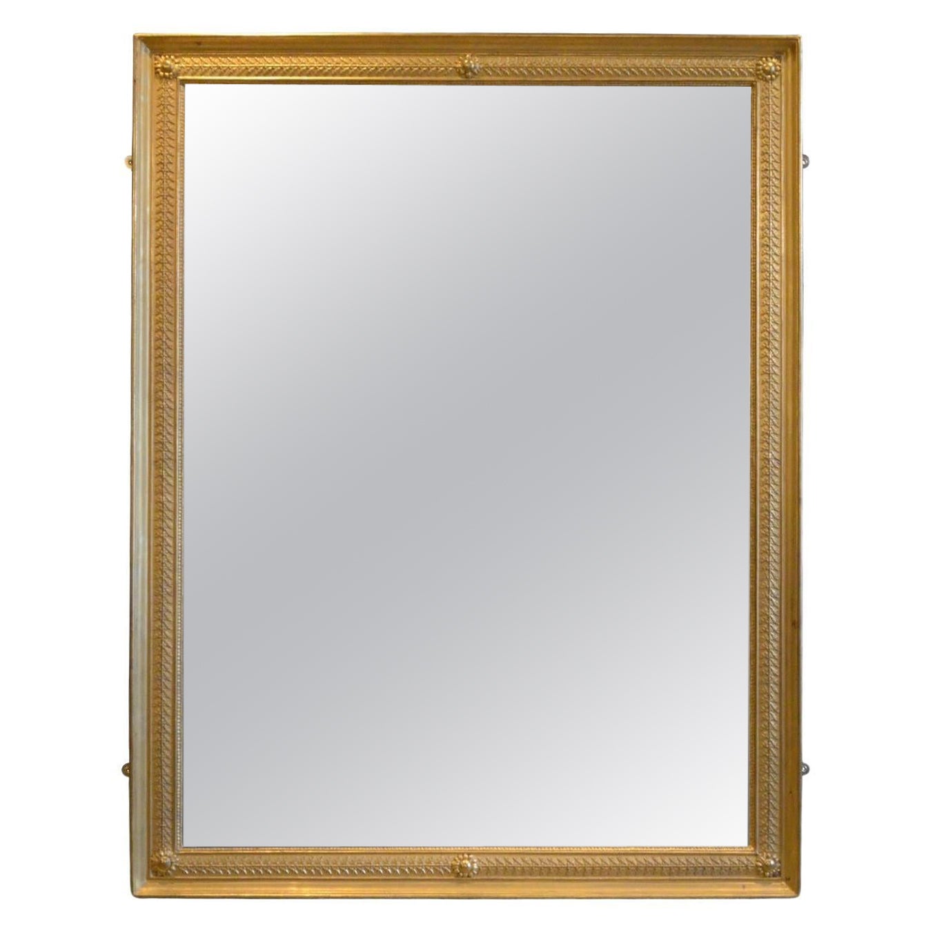 Outstanding Large Antique Giltwood Wall Mirror H158cm For Sale