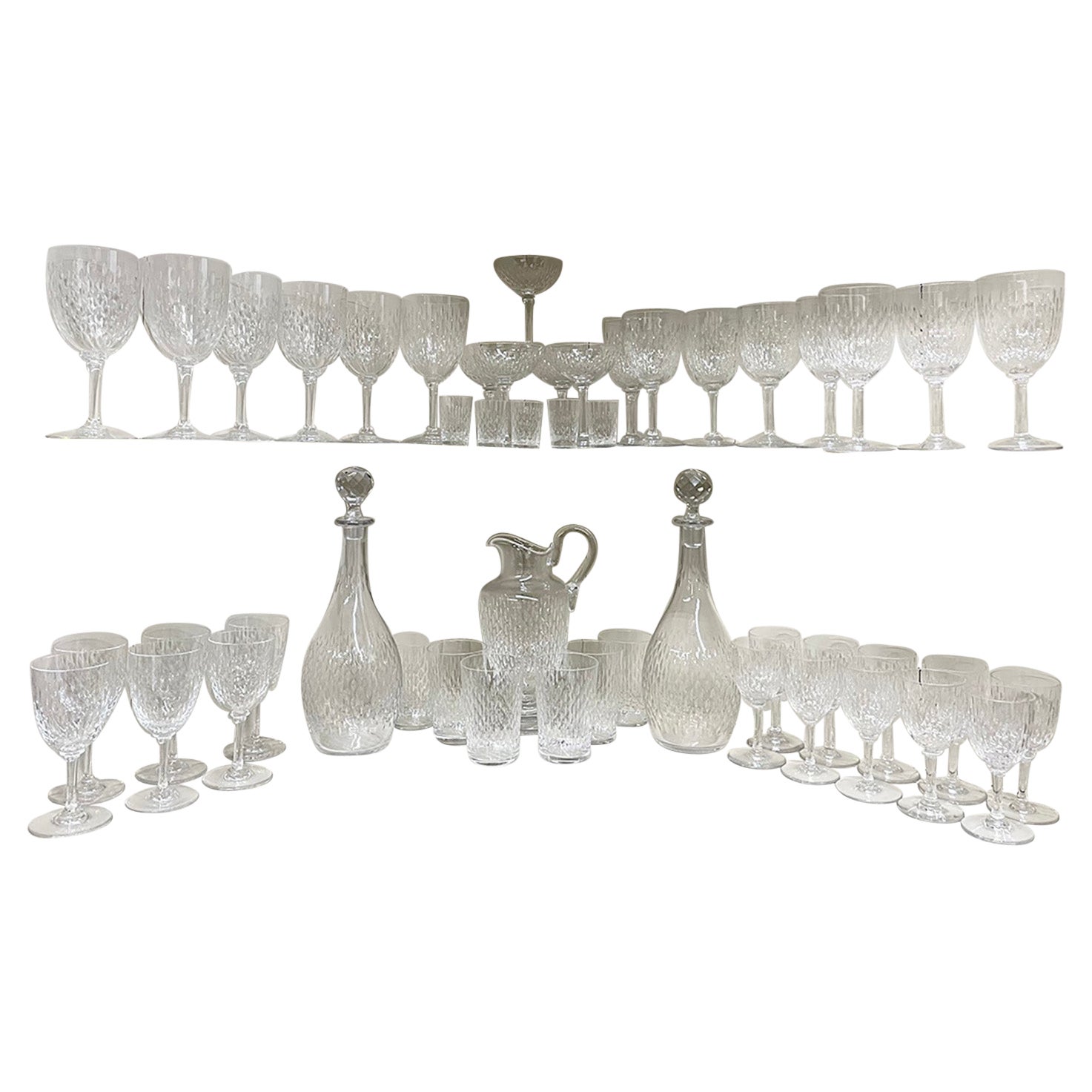 49 pieces Crystal set by Baccarat, France