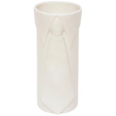 Raymor Pop Art Off-White Gazed Ceramic Vase Italian Retro