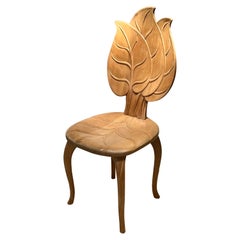 1970s Wooden sculptural Leaf Chair