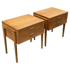 A pair of Danish Mid century modern oak night stands from the 1960´s