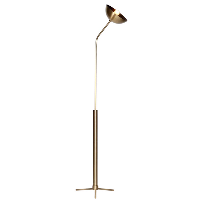 Rhythm Brass Dome Floor Lamp by Lamp Shaper For Sale