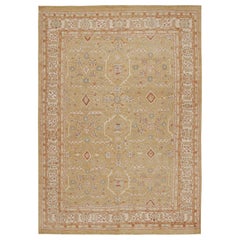Rug & Kilim's Oushak Style Teppich in Brown-Braun, Gold Floral Patterns