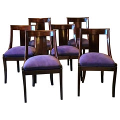 Sechs französische Stühle im Empire-Stil „ Gondola“, Modell 