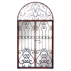 Mirror /Arched Wrought Iron Window Frame