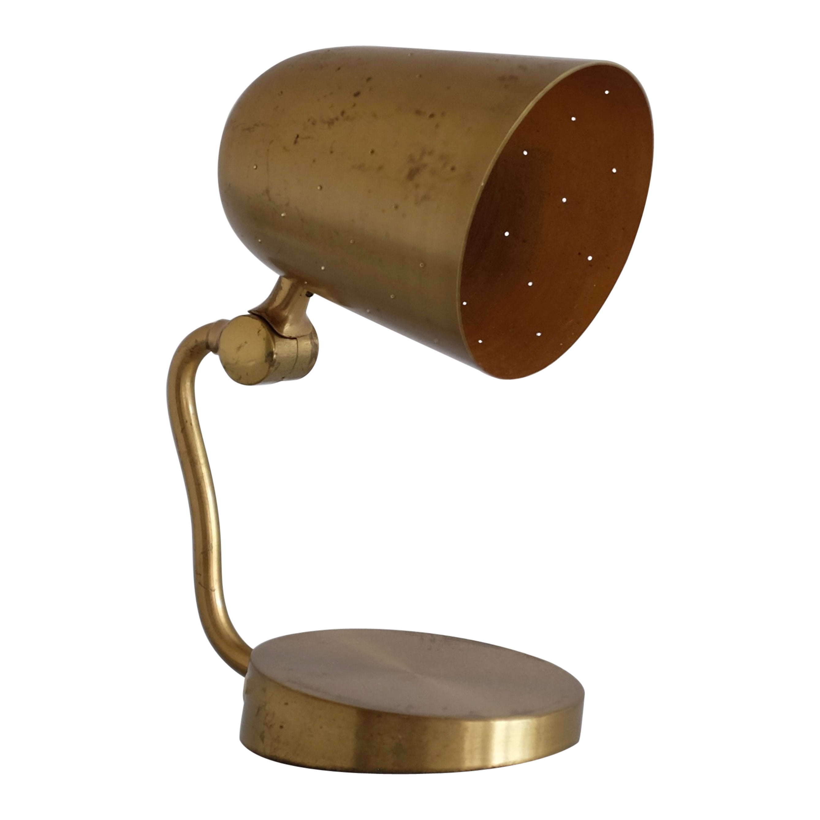 1950s Brass Table Lamp from Boréns, Sweden For Sale