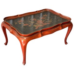 English 19th Century Lacquer Tray on Later Stand, Sourced by David Easton