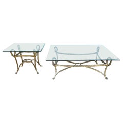 Retro Maison Jansen Style Swan Tables Set of 2