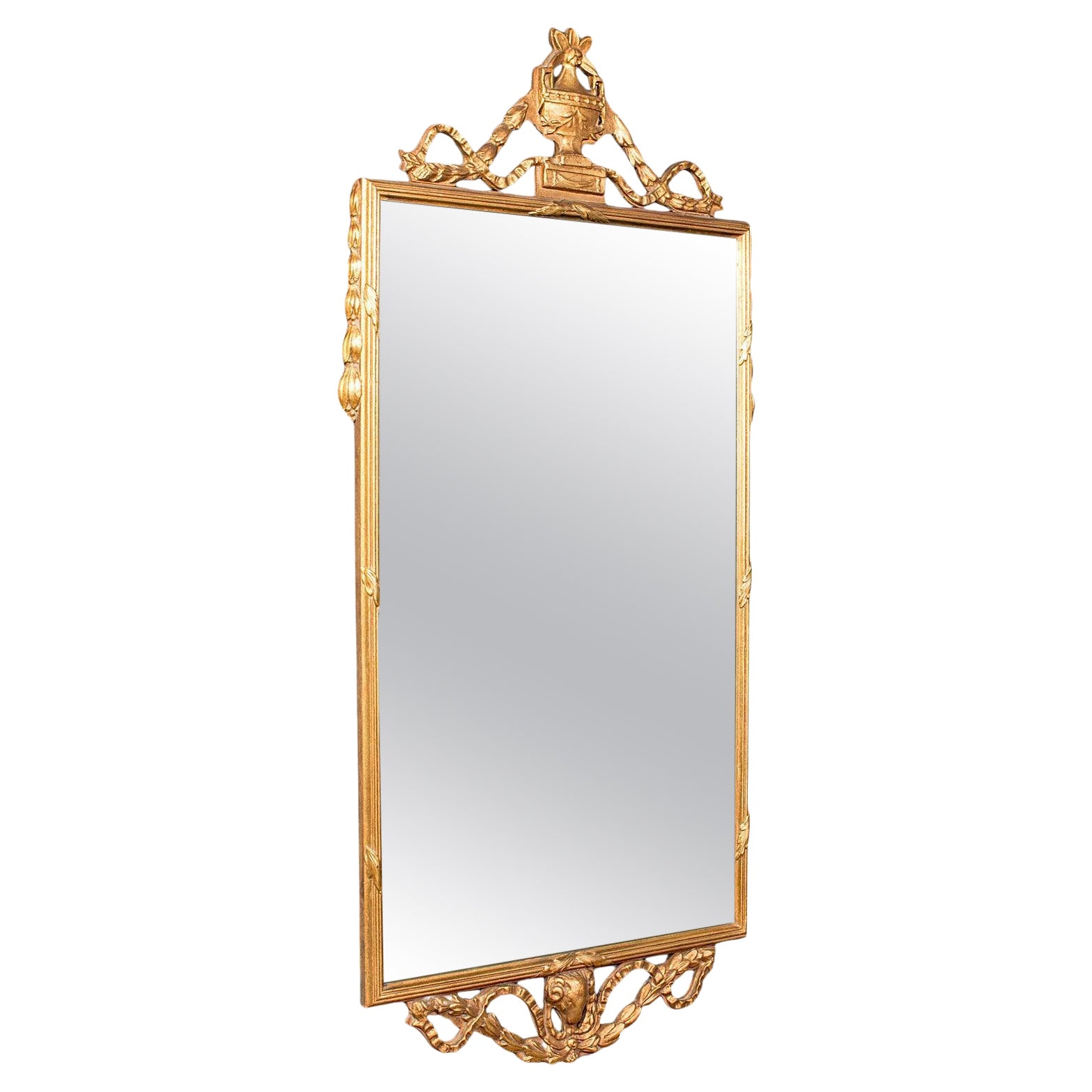 Vintage Cafe Mirror, French, Giltwood, Hall, Overmantle, Mid 20th Century, 1950 For Sale