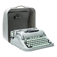 Hermes 3000 Portable Typewriter 1962 Sea Foam Case