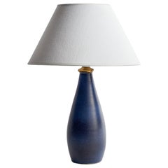 Klosterstad, Table Lamp, Ceramic, Brass, Sweden, 1960s