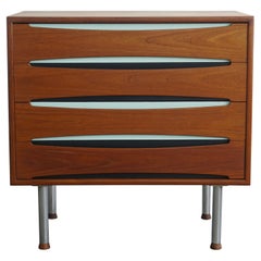 Scandinavian mid-century modern teak cabinet chest in the manner of Arne Vodder