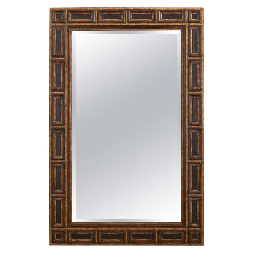 Grand Dutch Baroque Style Ebonized Beveled Glass Ripple Mirror For Sale ...