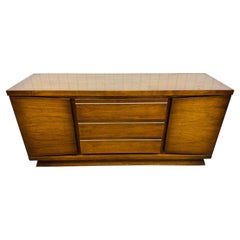 Mid-Century Modern Walnut Triple Dresser