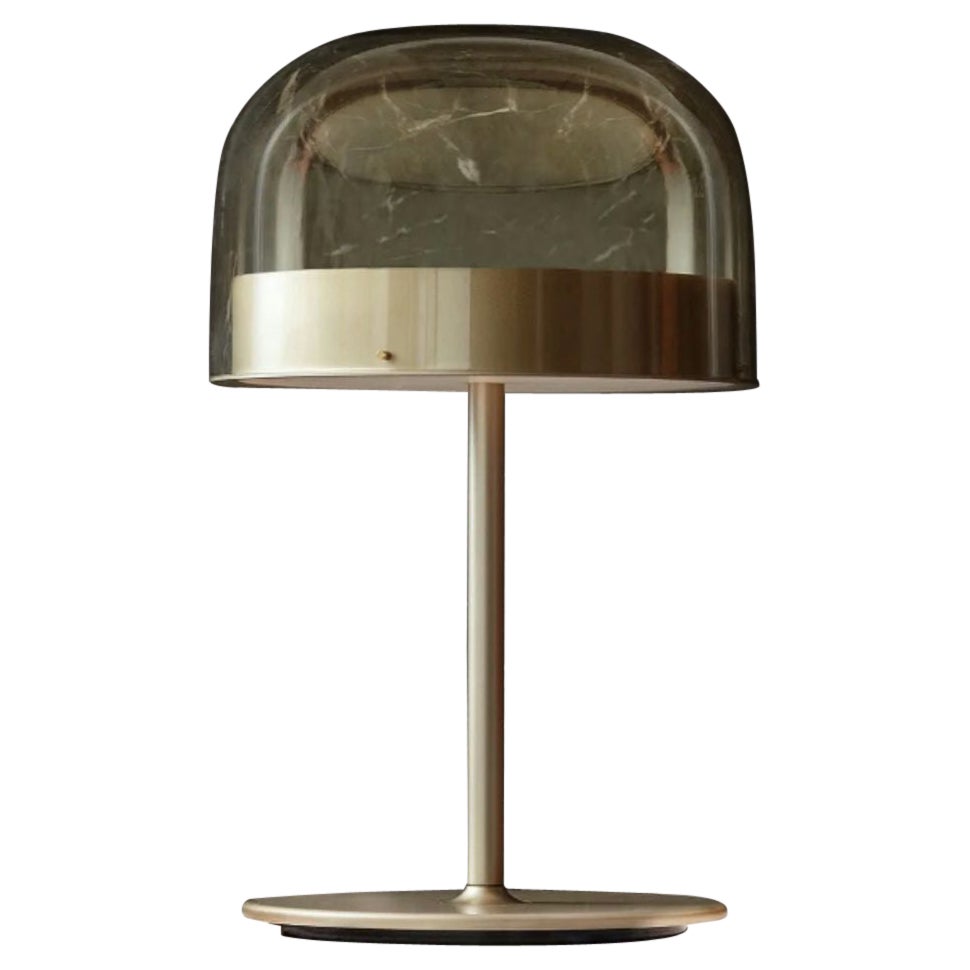 EQUATORE – mittelgroße Tischlampe – Metallfuß Mattgold von Fontana Arte im Angebot