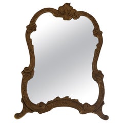 French Guilded Gesso and wood Rococo style mirror