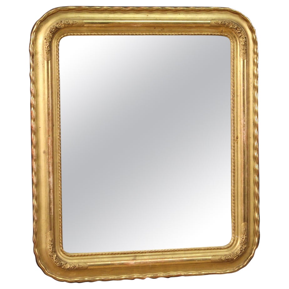 19th Century Wood And Plaster Antique Italian Tray Mirror, 1880
