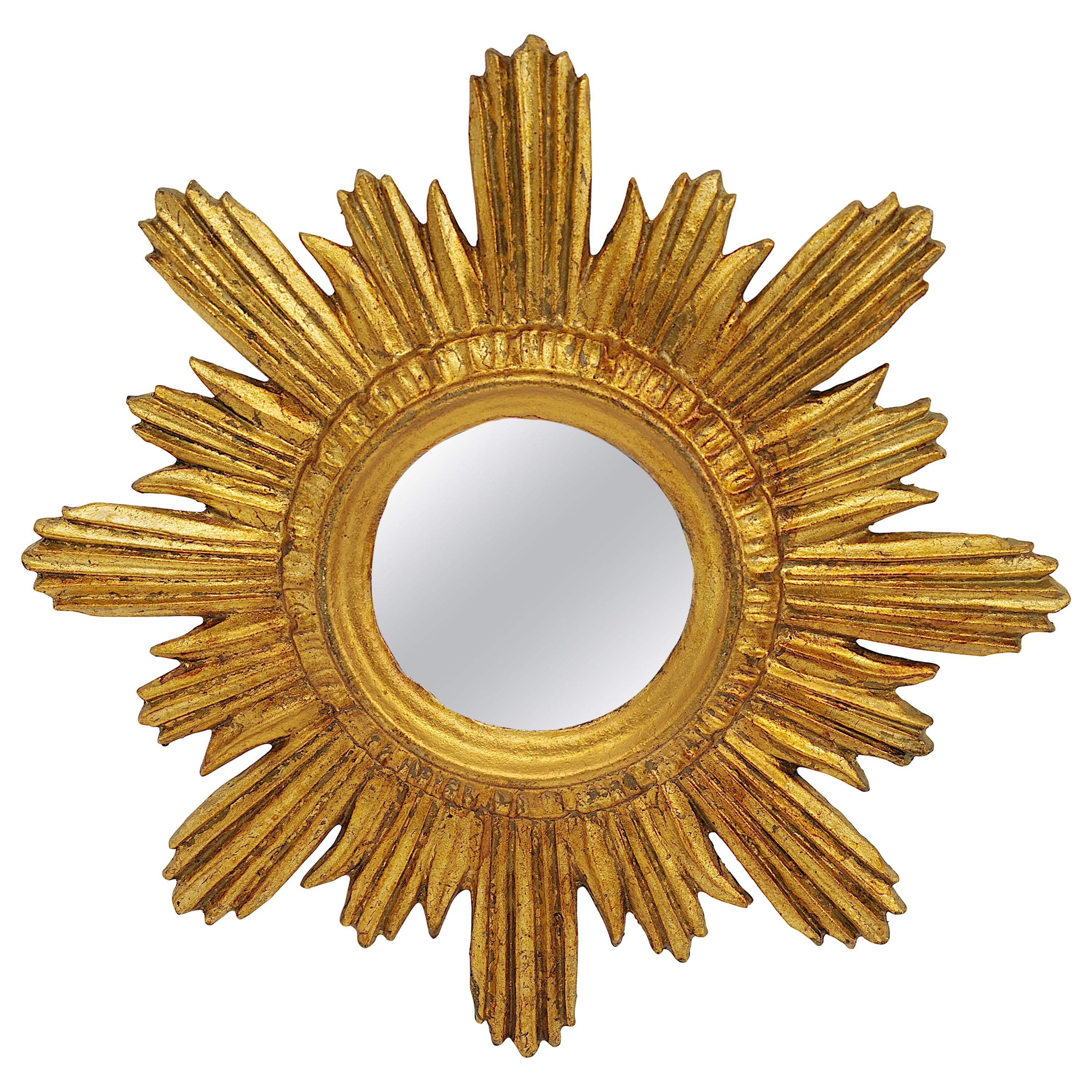 French Mid-Century Sun Wall Mirror, 1950s