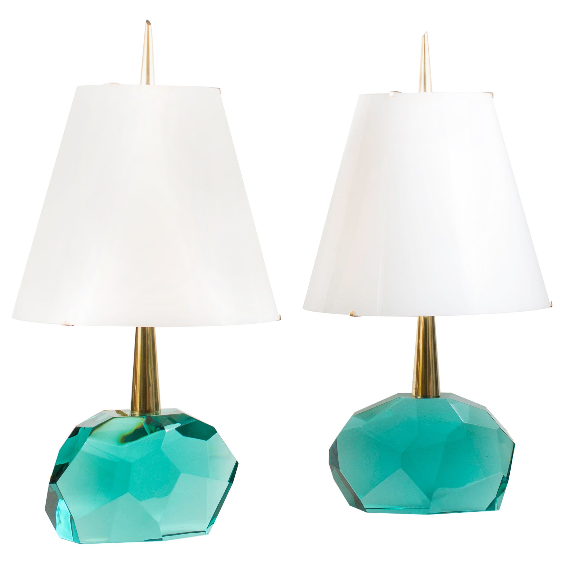 Pair of "DIAMANTONE" lamps by Roberto Giulio Rida For Sale