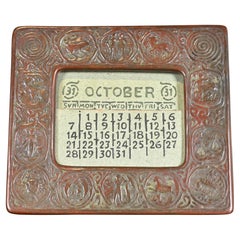 Tiffany Studios New York Zodiac Bronze Desk Calendar Holder or Picture Frame