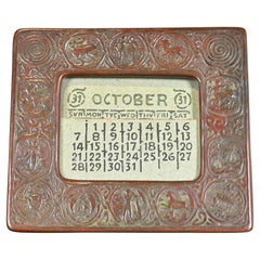 Tiffany Studios New York Zodiac Bronze Desk Calendar Holder or Picture Frame