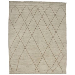 Contemporary Organic Modern Moroccan Area Rug with Minimalist Style
